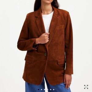 Madewell Kline Blazer Soft Mahogany